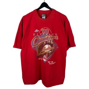 Vintage 1998 Pro Player Cleveland Indians Division Champs MLB Shirt Size XL